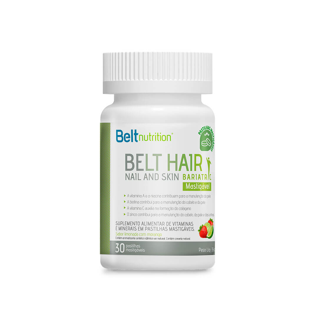 Belt Hair Nail and Skin Bariatric - Limonada c Morango 30 pastilhas mastigáveis