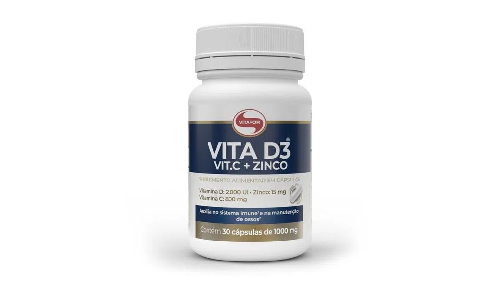 Vitamina D3+zinco+C - 30 Cápsulas - Vitafor