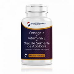 Ômega 3 + Vitamina E + Óleo de Semente de Abóbora - 90 Cápsulas - Suprimed 